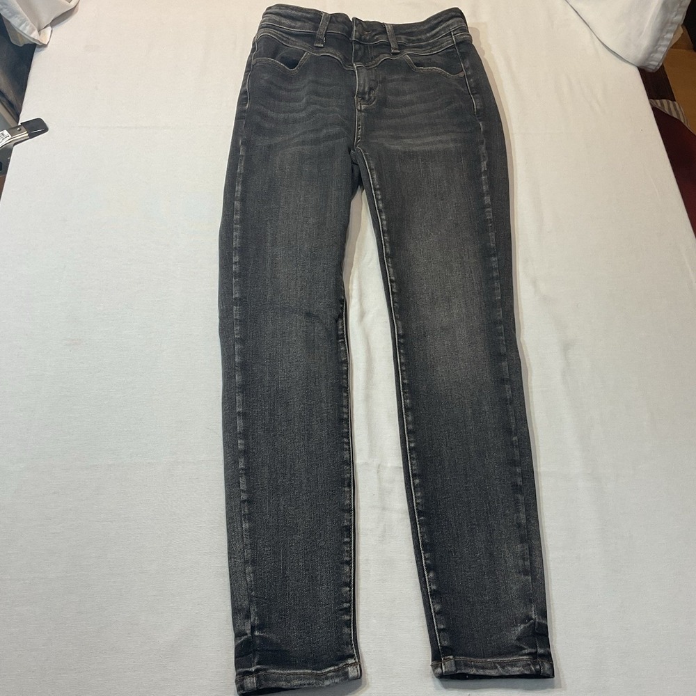 Judy Blue Jeans Skinny‎ Fit Raw Hem Black Gray Wash Size 5/27 Casual Everyday